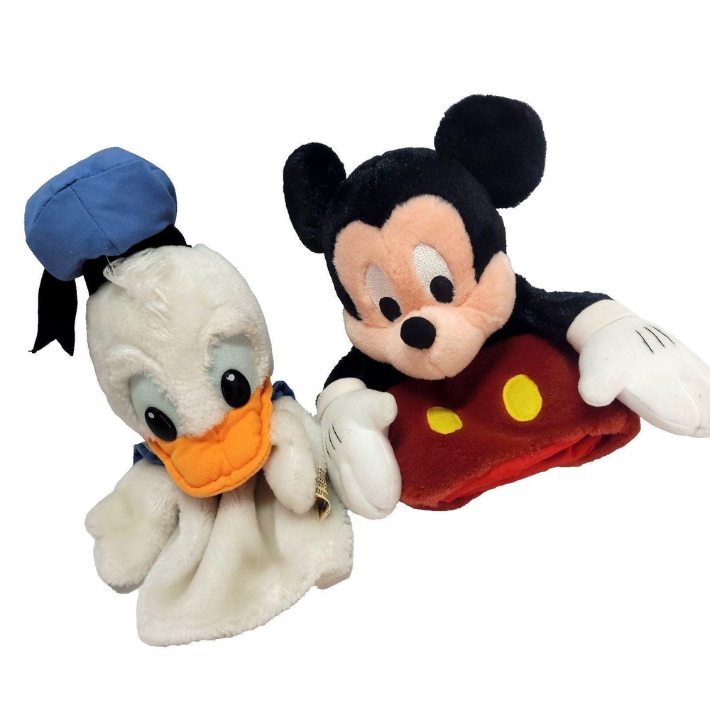 Vtg Disney Applause Hand Puppets Mickey Mouse Sailor Donald Duck Wallace Berrie
